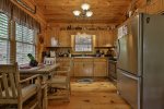 Open kitchen with stainless steal appliances 